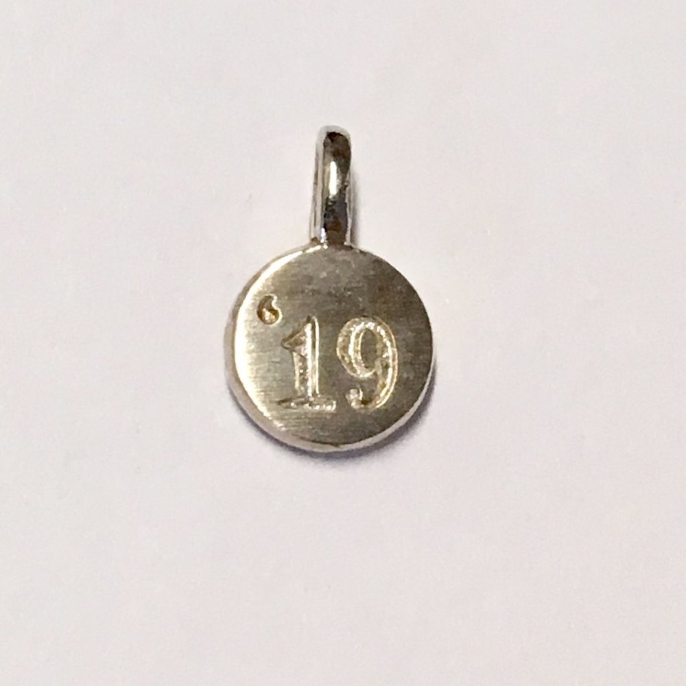 Alex Woo Sterling Silver '19 Charm / Pendant NWOT